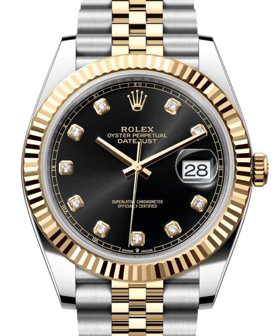 Rolex Datejust 41 41 mm 126333BDJ Steel/Yellow Gold Black