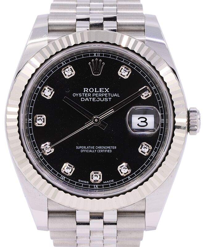 Rolex Datejust 41 41 mm 126334BLKDJ-1 Steel/White Gold Black