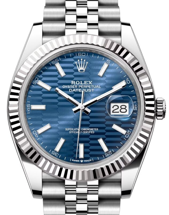 Rolex Datejust 41 41 mm 126334BLMJ Steel/White Gold Blue