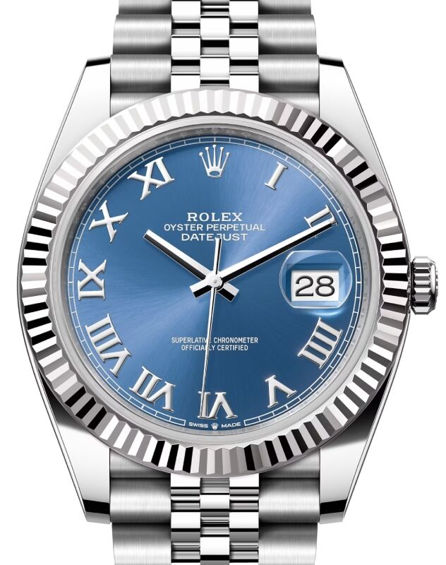 Rolex Datejust 41 41 mm 126334BLRJ Steel/White Gold Blue
