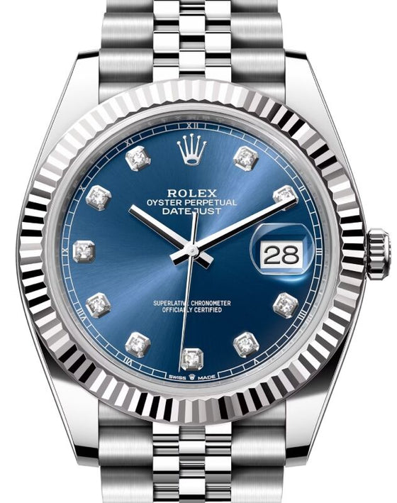Rolex Datejust 41 41 mm 126334BLUDJ Steel/White Gold Blue