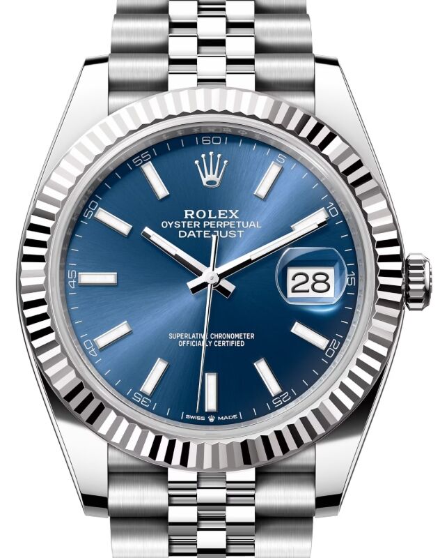 Rolex Datejust 41 41 mm 126334BLUSJ Steel/White Gold Blue