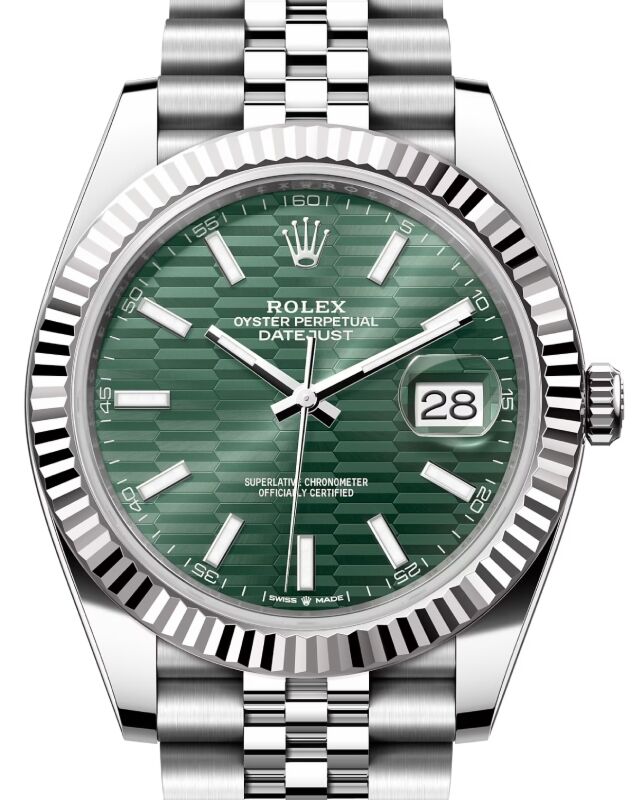 Rolex Datejust 41 41 mm 126334MGFMSJ Steel/White Gold Green