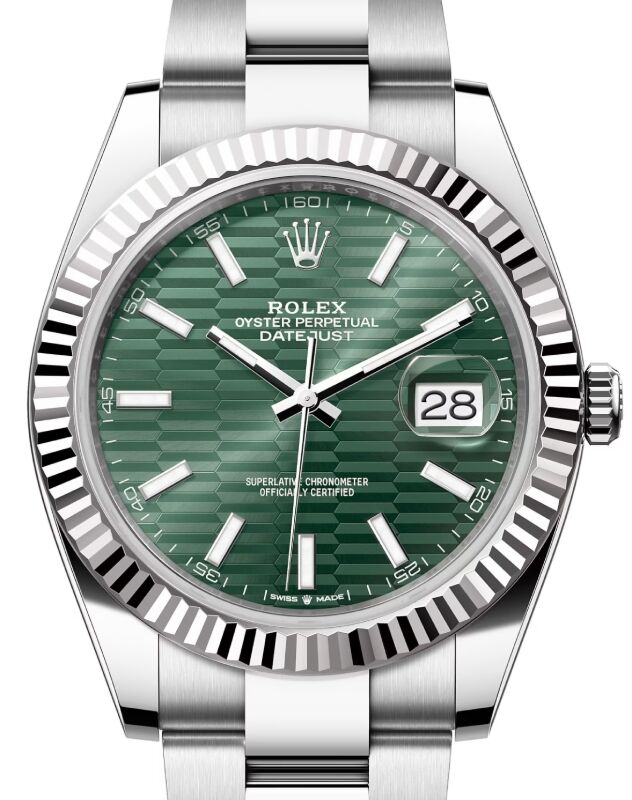 Rolex Datejust 41 41 mm 126334MGFMSO Steel/White Gold Green