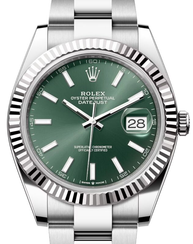 Rolex Datejust 41 41 mm 126334MGRSO Steel/White Gold Green