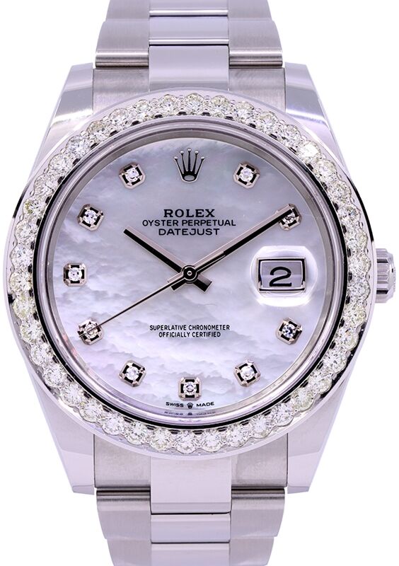 Rolex Datejust 41 41 mm 126334MOPCDBO Steel/White Gold White Mother of Pearl