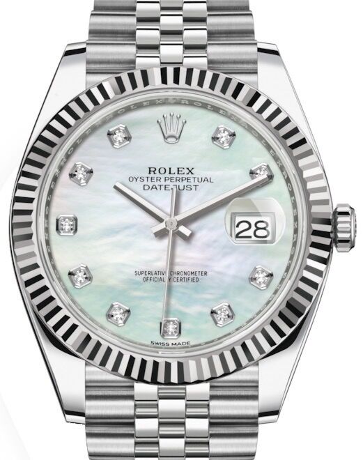 Rolex Datejust 41 41 mm 126334MOPDJ Steel/White Gold White Mother of Pearl