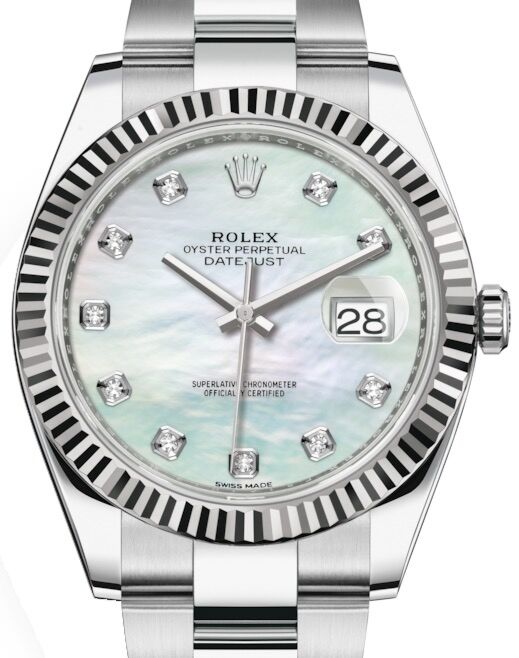 Rolex Datejust 41 41 mm 126334MOPO Steel/White Gold White Mother of Pearl