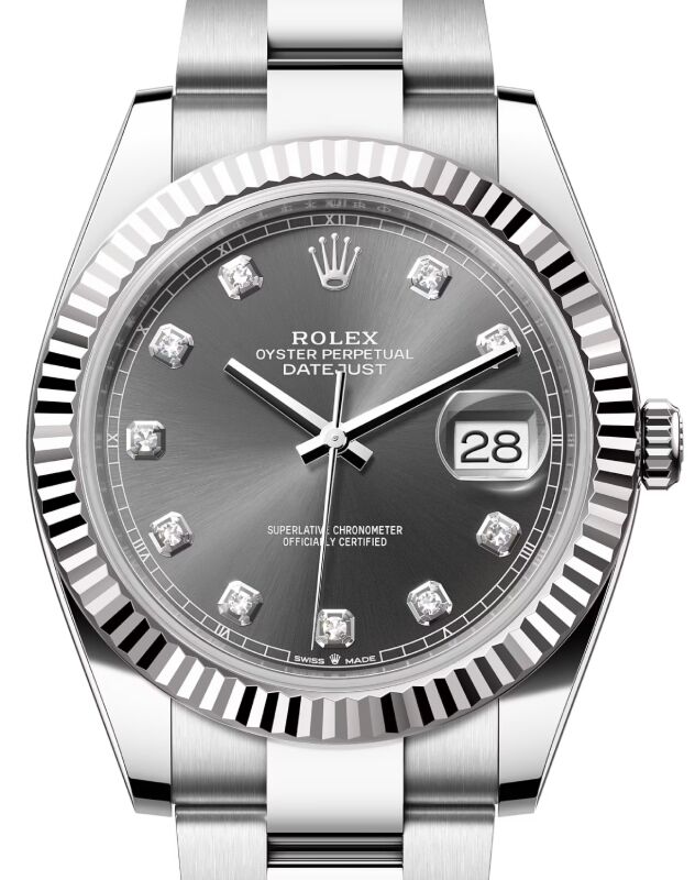 Rolex Datejust 41 41 mm 126334RHOD Steel/White Gold Slate