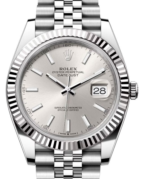 Rolex Datejust 41 41 mm 126334SSJ Steel/White Gold Silver