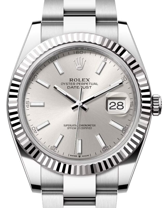 Rolex Datejust 41 41 mm 126334SSO Steel/White Gold Silver