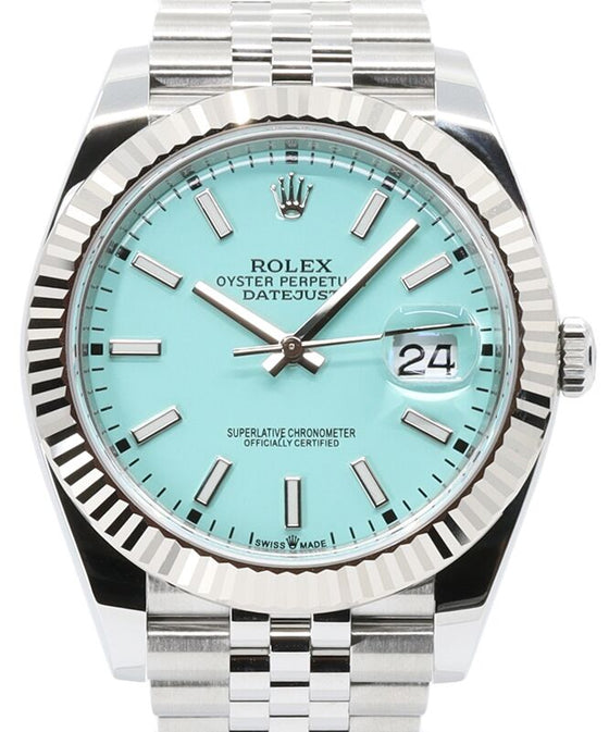 Rolex Datejust 41 41 mm 126334TSJ Steel/White Gold Ice Blue