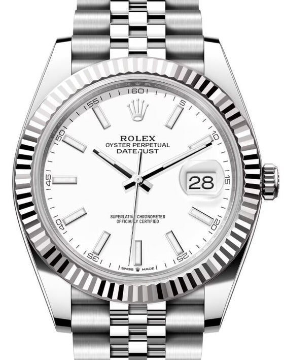 Rolex Datejust 41 41 mm 126334WJ Steel/White Gold White