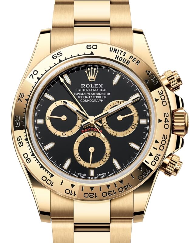 Rolex Cosmograph Daytona 40 mm 126508BSO1 Yellow Gold Luminous