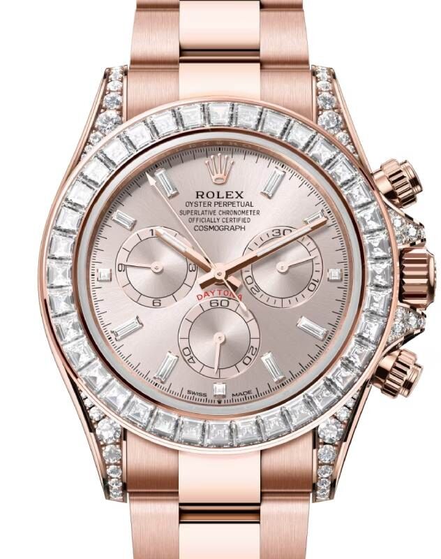 Rolex Cosmograph Daytona 40 mm 126595TBR Rose Gold/Diamonds Luminous
