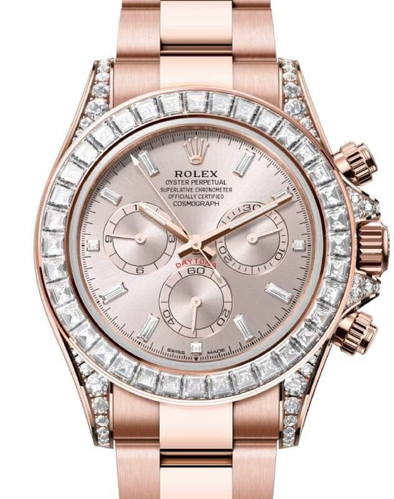 Rolex Cosmograph Daytona 40 mm 126595TBR Rose Gold/Diamonds Luminous