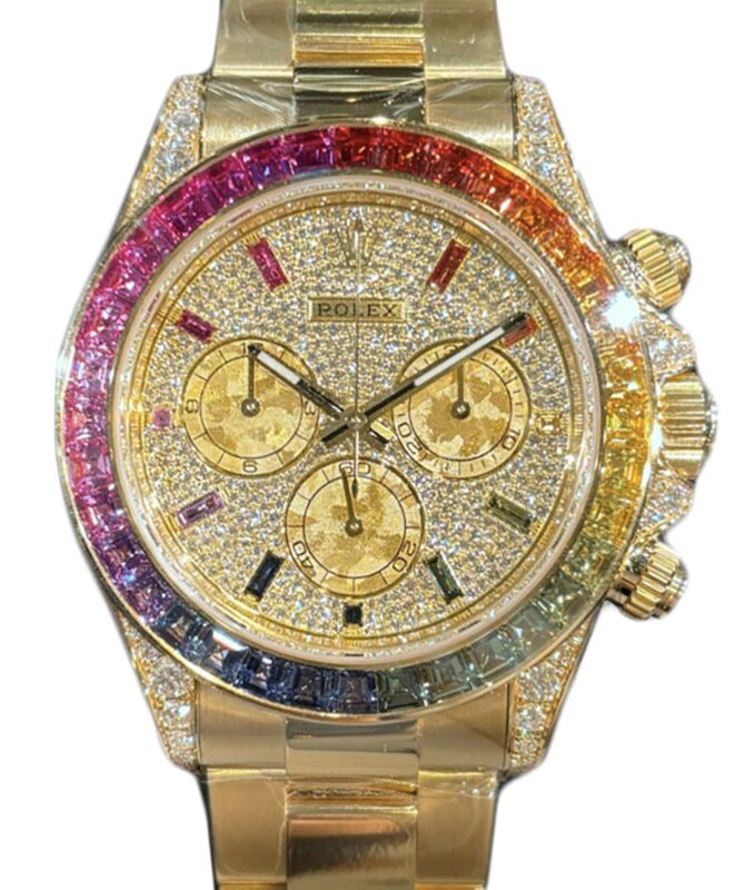 Rolex Cosmograph Daytona 40 mm 126598RBOWDP Yellow Gold/Sapphires Luminous