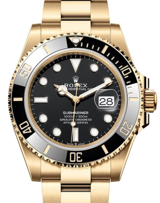 Rolex Submariner 41 mm 126618LN Yellow Gold Black