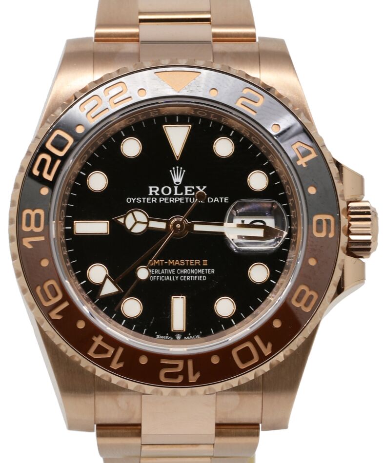 Rolex GMT-Master II 40 mm 126715CHNR1 Rose Gold Black