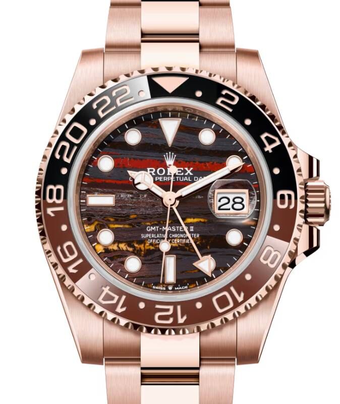 Rolex GMT-Master II 40 mm 126715CHNRTI Rose Gold Tiger Iron