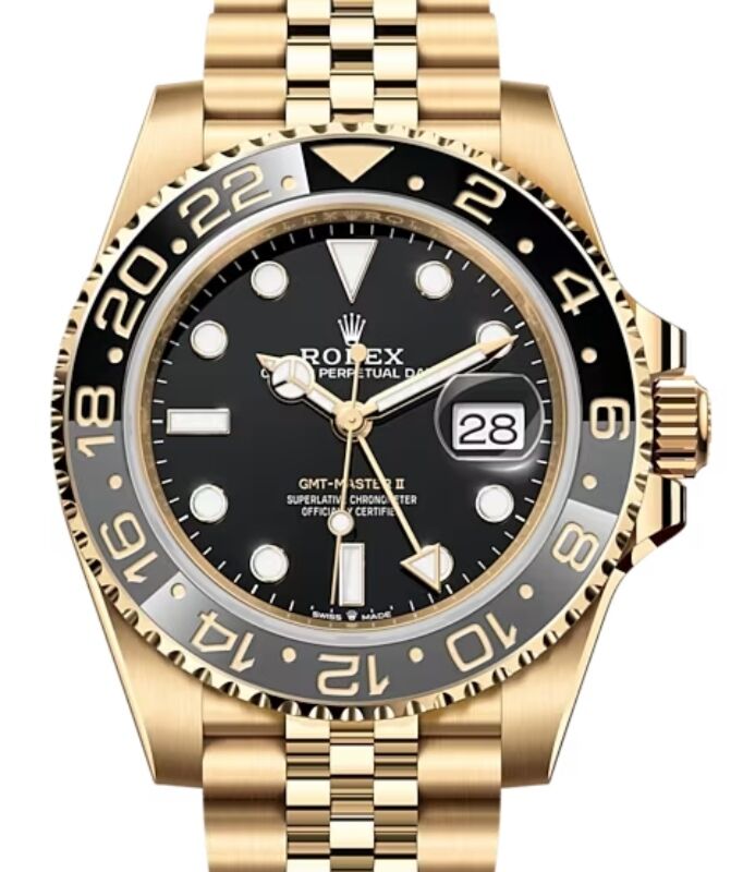 Rolex GMT Master-II 40 mm 126718GRNRBJ Yellow Gold Black