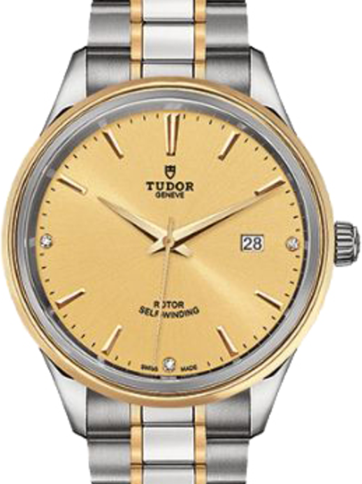 Tudor Style 12703 Champagne Diamond & Index Yellow Gold & Stainless Steel 41mm BRAND NEW