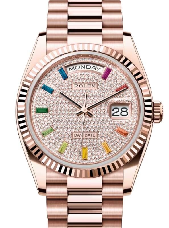 Rolex Day-Date 36 36 mm 128235DPRP Rose Gold Diamond Pave