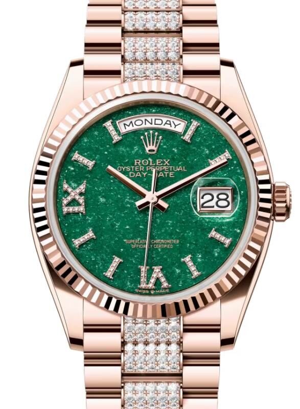 Rolex Day-Date 36 36 mm 128235GADVIIXDP Rose Gold Green