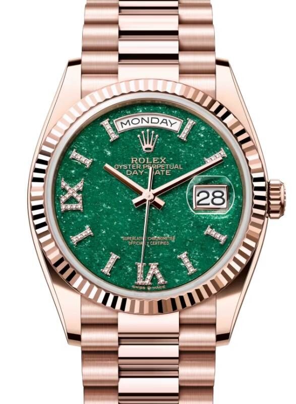 Rolex Day-Date 36 36 mm 128235GADVIIXP Rose Gold Green