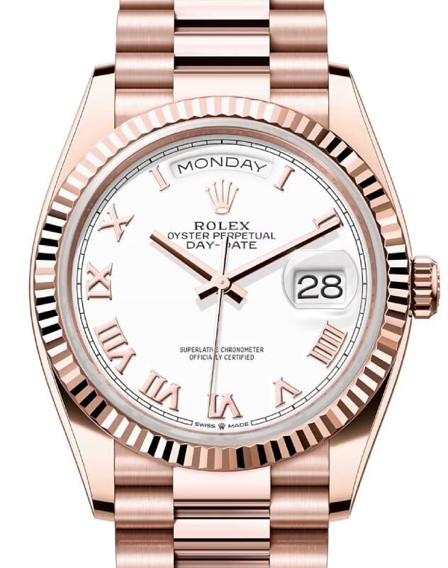 Rolex Day-Date 36 36 mm 128235WRP Rose Gold White