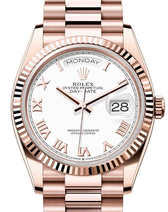 Rolex Day-Date 36 36 mm 128235WRP Rose Gold White
