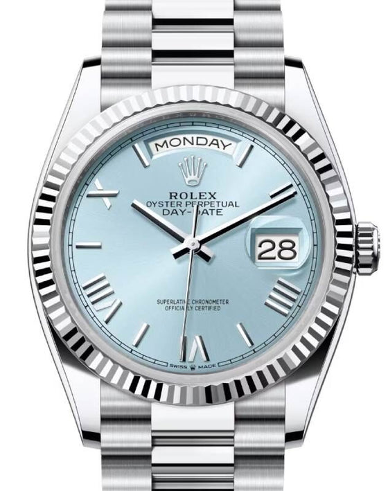 Rolex Day-Date 36 36 mm 128236IBSRP Platinum Ice Blue