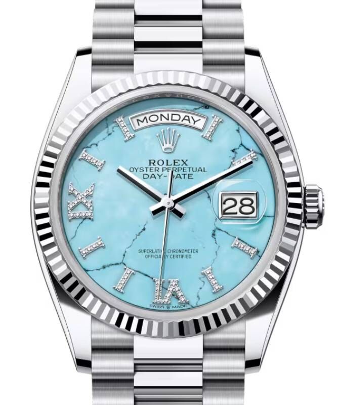 Rolex Day-Date 36 36 mm 128236TRVIIXDP Platinum Turquoise