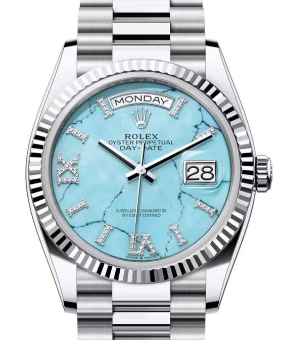 Rolex Day-Date 36 36 mm 128236TRVIIXDP Platinum Turquoise