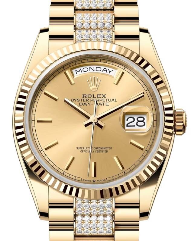Rolex Day-Date 36 36 mm 128238CSDP Yellow Gold Champagne