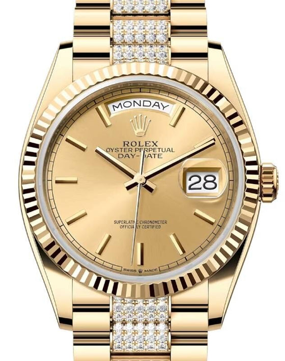 Rolex Day-Date 36 36 mm 128238CSDP Yellow Gold Champagne