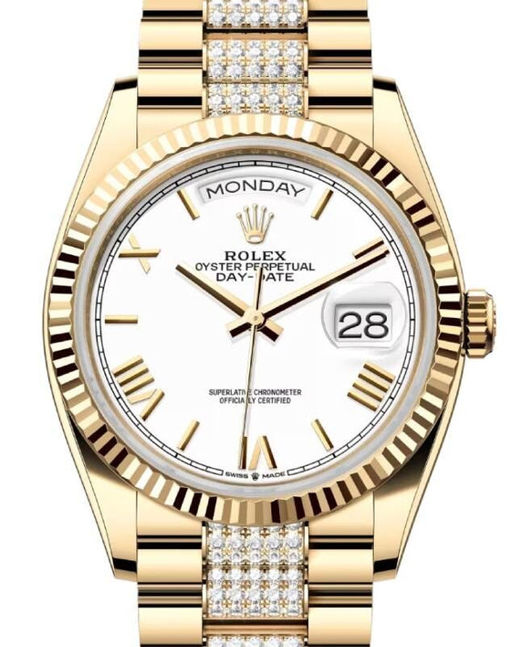 Rolex Day-Date 36 36 mm 128238WRD Yellow Gold White