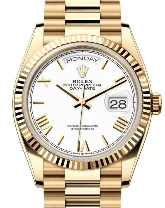 Rolex Day-Date 36 36 mm 128238WR Yellow Gold White
