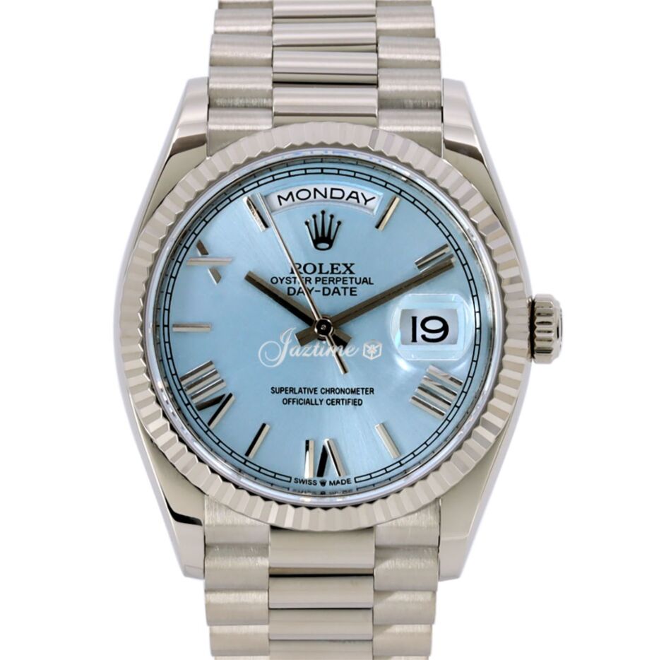 Rolex Day-Date 36 36 mm 128239IBC White Gold Ice Blue