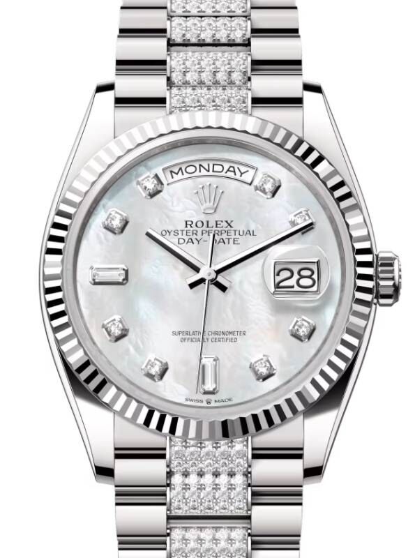 Rolex Day-Date 36 36 mm 128239MOPDDP White Gold White Mother of Pearl