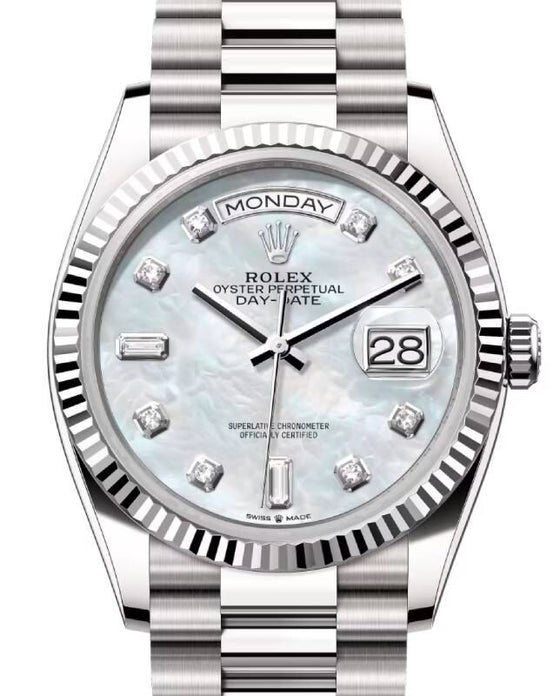 Rolex Day-Date 36 36 mm 128239MOPDP White Gold White Mother of Pearl