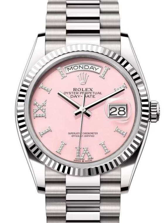 Rolex Day-Date 36 36 mm 128239PDP White Gold Pink
