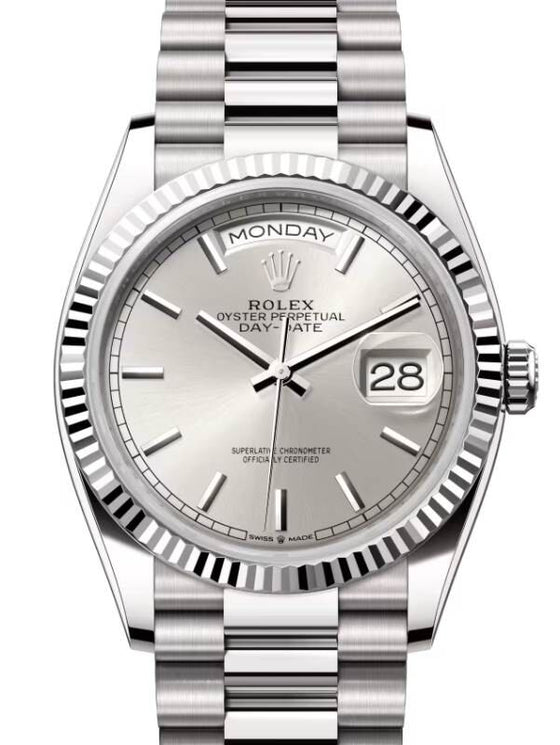 Rolex Day-Date 36 36 mm 128239SSP White Gold Silver