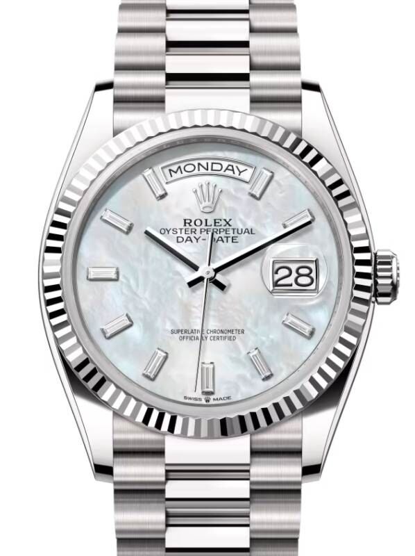 Rolex Day-Date 36 36 mm 128239WMOPBDP White Gold White Mother of Pearl