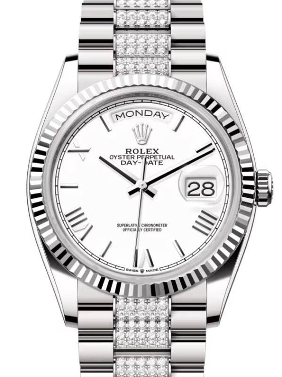 Rolex Day-Date 36 36 mm 128239WSRDP White Gold White