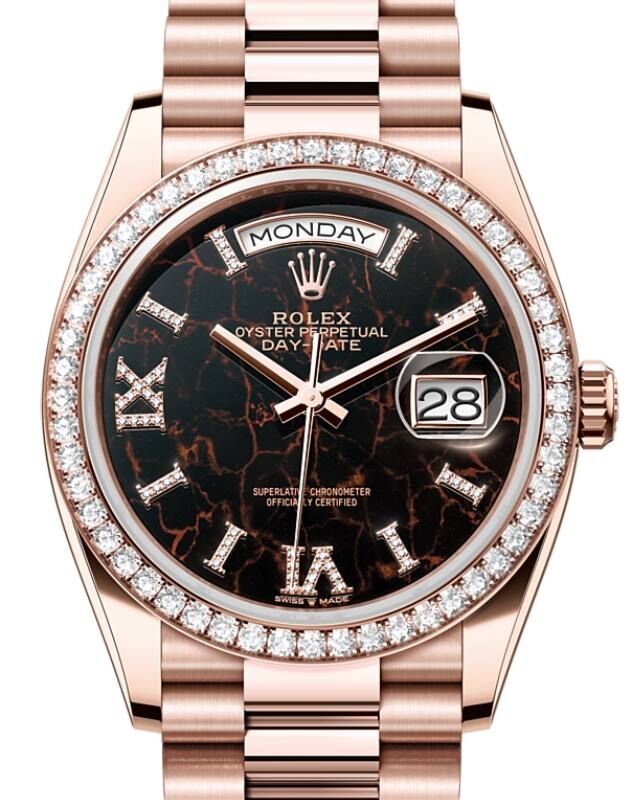 Rolex Day-Date 36 36 mm 128345RBRERVIIXP Rose Gold/Diamonds Eisenkiesel