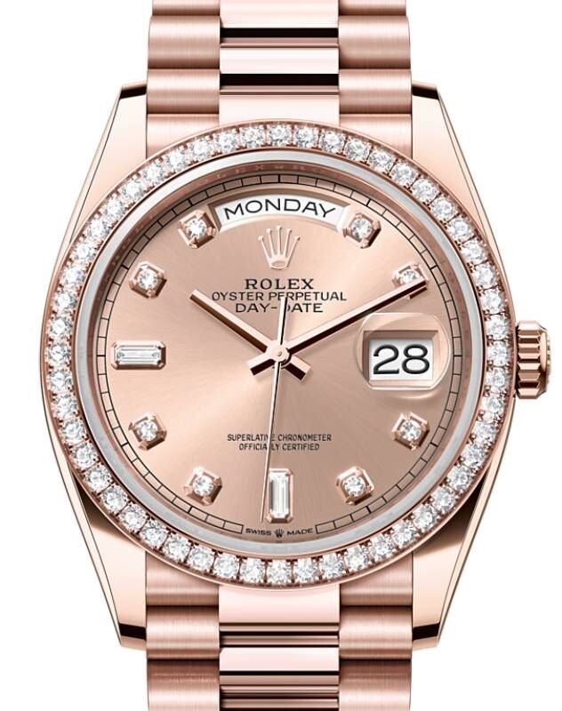 Rolex Day-Date 36 36 mm 128345RBRRD Rose Gold/Diamonds Rose