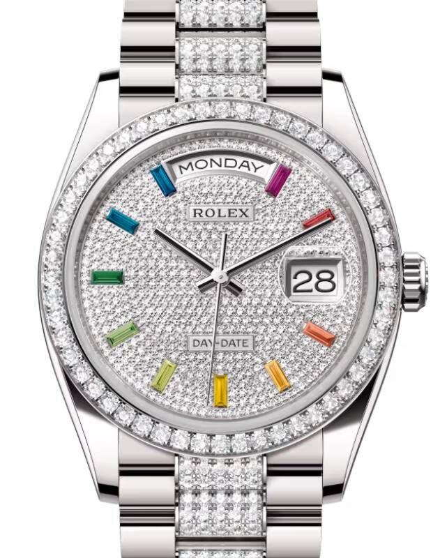 Rolex Day-Date 36 36 mm 128349RBRDPRDP White Gold/Diamonds Diamond Pave