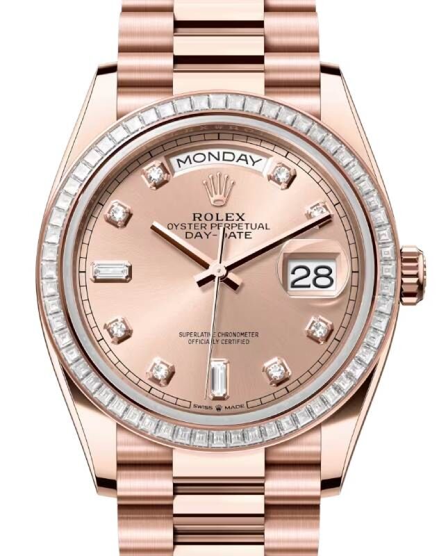 Rolex Day-Date 36 36 mm 128395TBRRDP Rose Gold/Diamonds Rose
