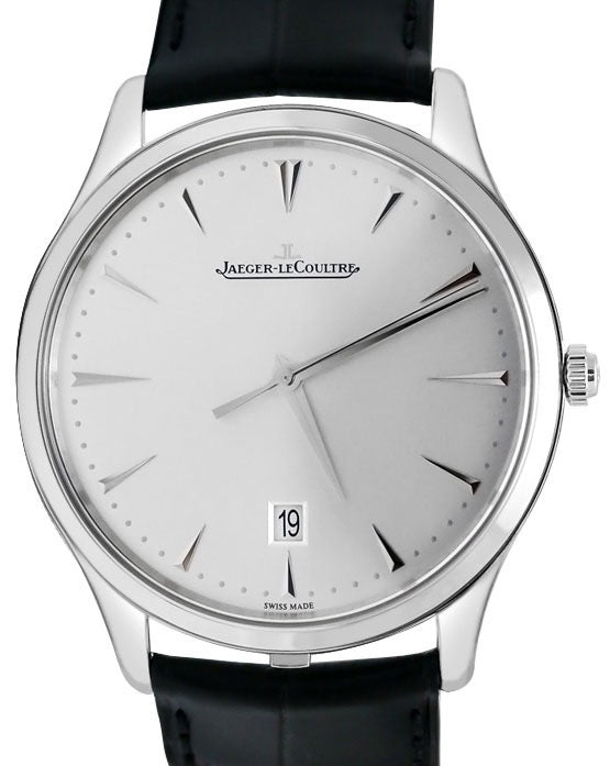 Jaeger-LeCoultre Calibre 899/1 Master Ultra Thin Date 1288420 Silver Index Stainless Steel Leather 40mm Automatic